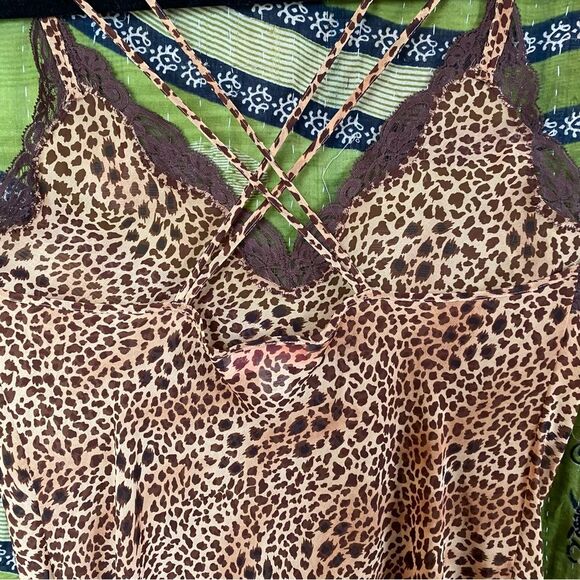 Oscar de la Renta Leopard Print Midi Slip Dress Size Large - Picture 11 of 15